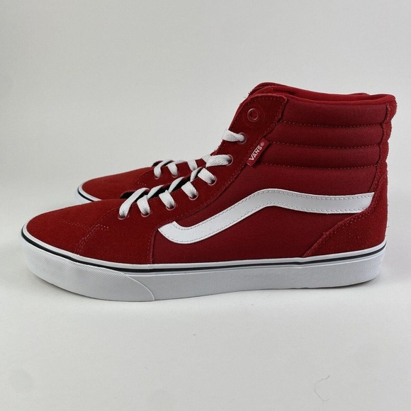 Vans Filmore Hi Suede & Canvas Sneakers Red Mens Size 11 Brand New - Picture 6 of 16